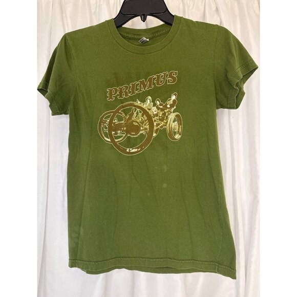 Primus 2012 North American Tour T-Shirt Green By American Apparel womens L Cotto - Picture 1 of 4